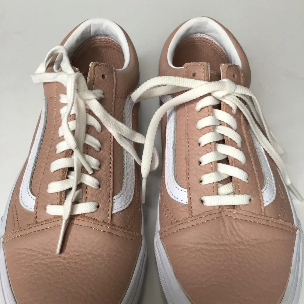 Vans Old Skool DX Mahogany Rose Leather Sneakers.